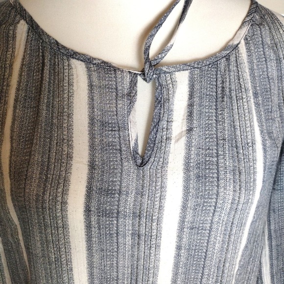 💸$10 Fred David Peekaboo Shoulder Arm Detail Women's 1X Tie Front Blouse - Picture 5 of 6